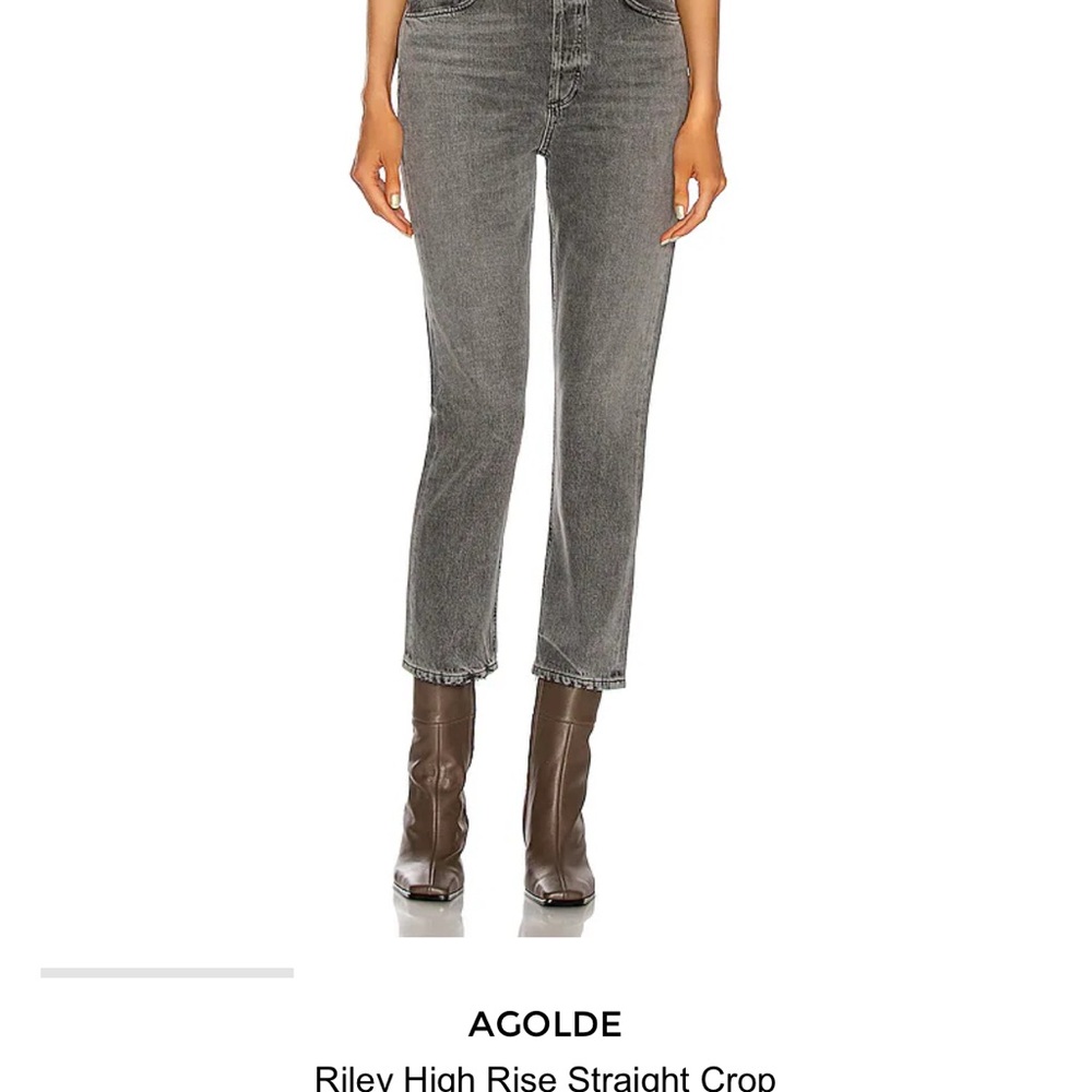 AGOLDE Women's Gray High Rise Straight Crop Jeans in size 26 *NWT*